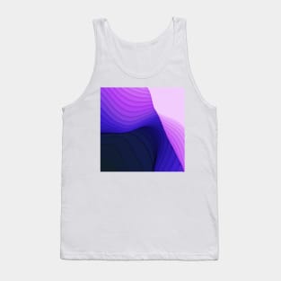 Navy Purple Abstract Strips Art Tank Top